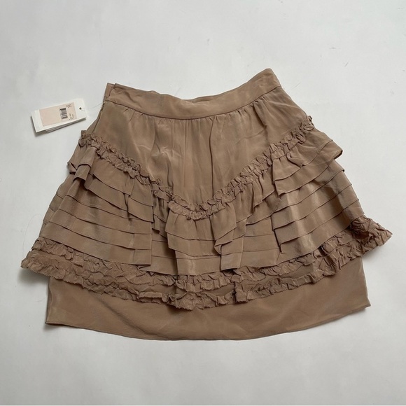 NWT ANTHRO LEIFSDOTTIR layered silk mini skirt - Picture 7 of 7